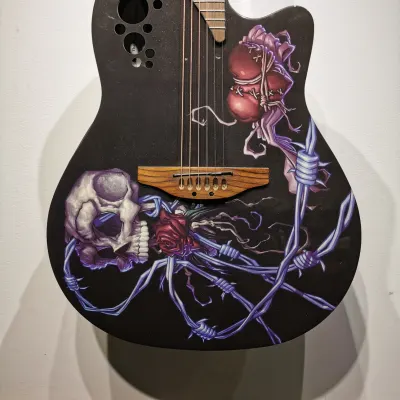 Ovation  Demented Collection DJ ASHBA LIMITED EDITION   Skull And Roses Metal image 1