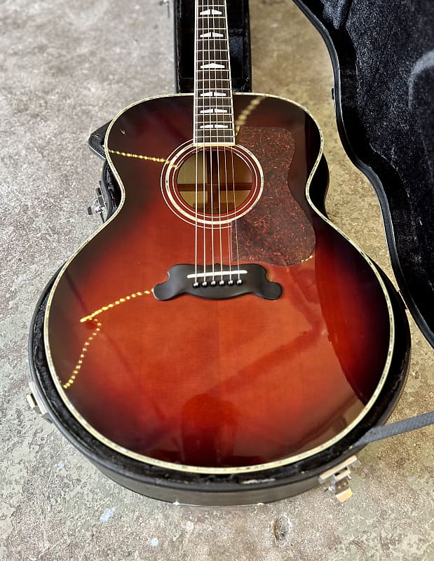 Yamaha CJ-32 Jumbo Acoustic guitar - Flame Sunburst j200 original vintage  MIJ Japan