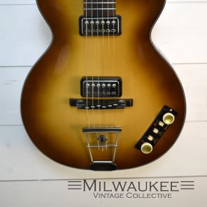2015 Hofner HCG50 6 String Guitar Sunburst German Made with OHSC #6160 image 1