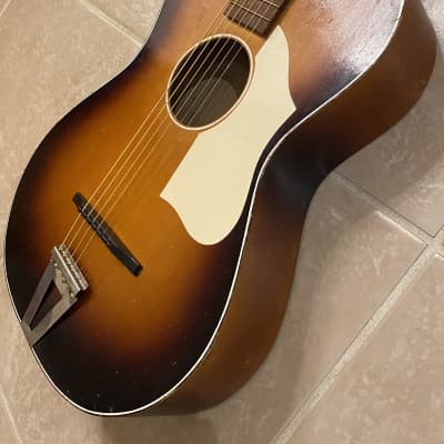 Cameo Vintage  Parlor Acoustic Guitar - Made in Holland 1960's Brown Burst Short Scale image 5