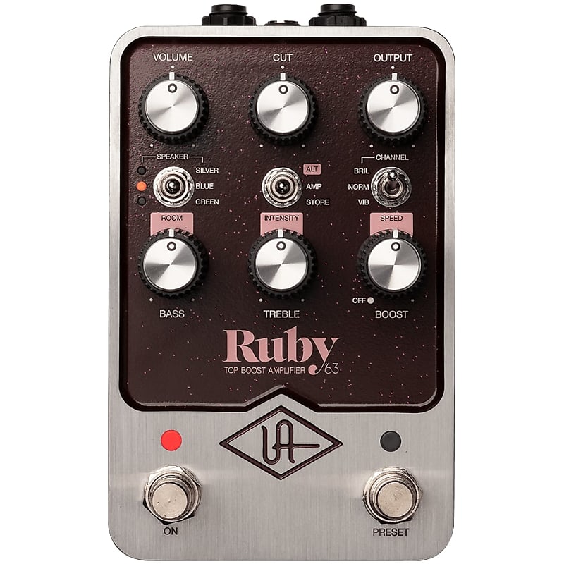 Universal Audio UAFX Ruby '63 Top Boost Amplifier Guitar Effects Pedal image 1