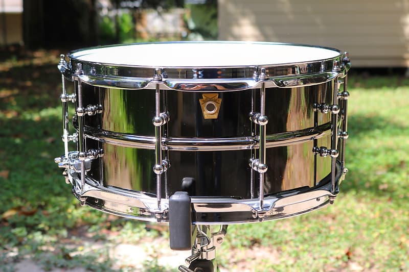 Ludwig LB417T Black Beauty 6.5x14" Brass Snare Drum with Tube Lugs image 5