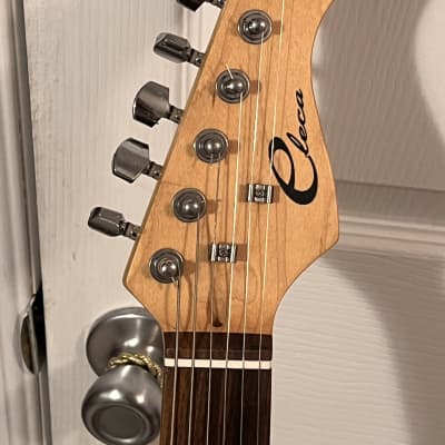 Eleca Strat Guitar Red with Tremolo Bar image 4