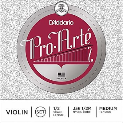 D'Addario J56 Pro Arte Violin String Set, 1/2 Scale Lenght, Medium image 1