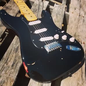 David Gilmour Black Stratocaster Tribute Aged Relic Strat Fender Style image 1