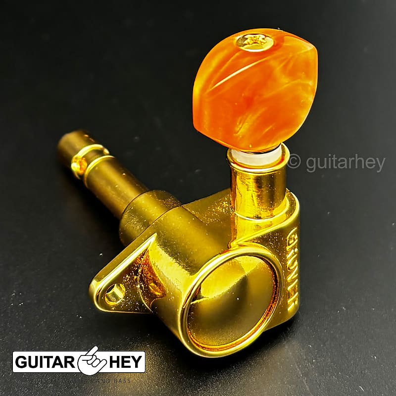 NEW Grover 106 Original Locking Rotomatic Tuners SMALL Amber | Reverb