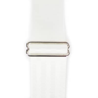 Souldier Plain Seatbelt White 2" Guitar Strap with White Ends image 3