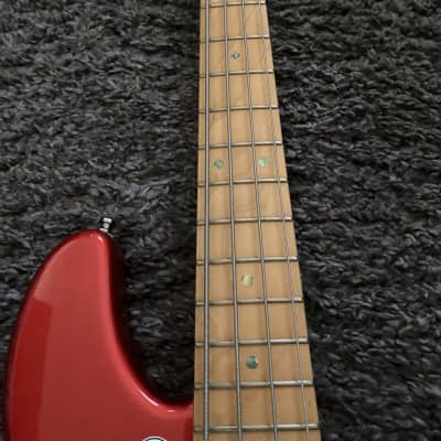 Fender American Deluxe Jazz Bass Guitar 2001 - Crimson Red image 5