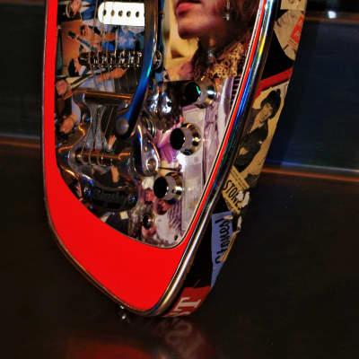 Phantom Phantom Brian Jones Memorabilia Guitar.  Art.  VOX style. ONLY ONE. Collectible.  2005 Collage image 4