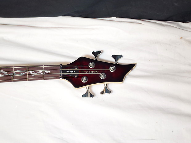TRABEN Phoenix 4-string BASS guitar NEW Blood Red w/ LIGHT