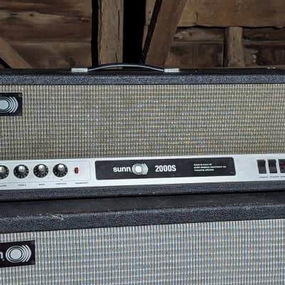 1960s Sunn 2000S 120-Watt Tube Amp Head with Mullard Rectifiers and Winged C 6550s for sale