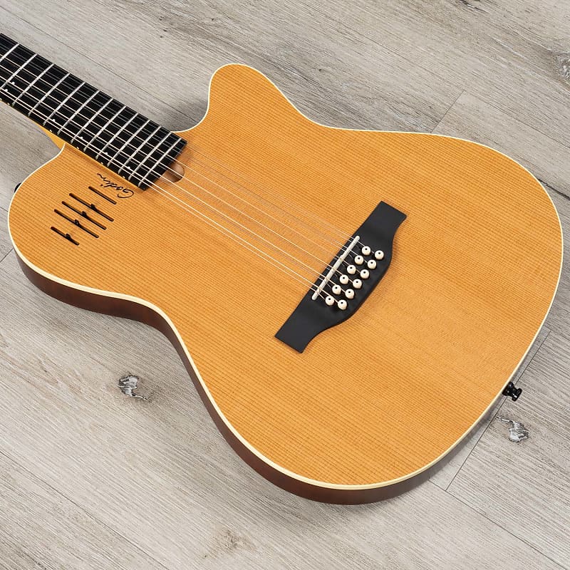 Godin A12 Natural SG 12 String Acoustic Electric Guitar Solid Cedar Natural