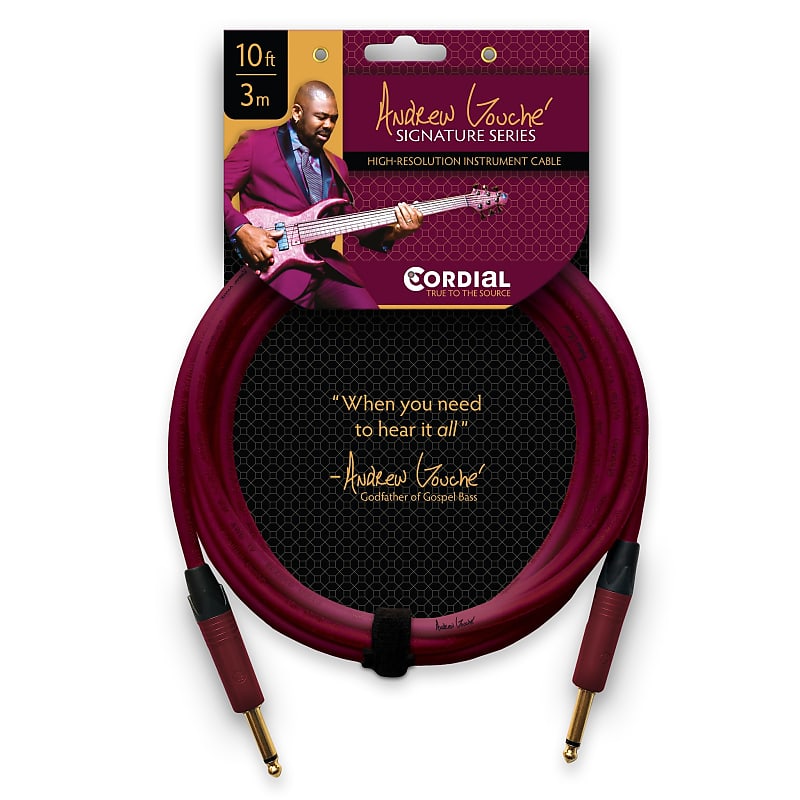 Cordial CSI 3 PP-Andrew Gouche Signature 10-ft/3m High Resolution Instrument Cable w/ Neutrik Plugs image 1