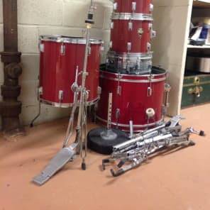 LP Drum set Cosmic Percussion Late 80 s Early 90 s Candy Apple Red Reverb