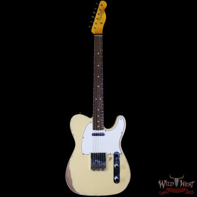 Fender Custom Shop 1962 Telecaster Custom Rosewood Slab Board Hand-Wound Pickups Relic Vintage White image 3