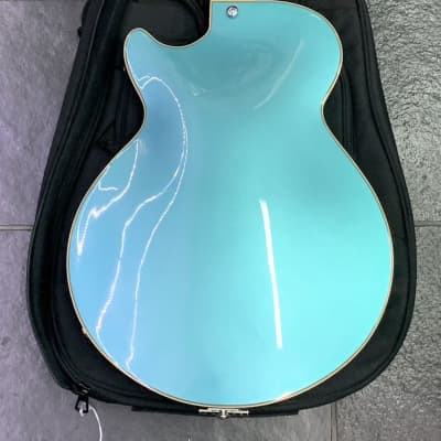 D’Angelico New York DAPSSOTCTCB Premier Blue Hollow Body Electric Guitar 6 String w/ Soft Case image 9
