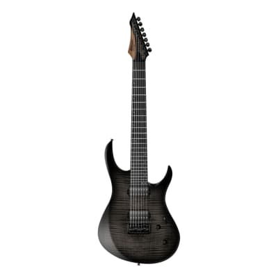 Balaguer Diablo Standard Baritone 7-String Guitar, Ebony Fretboard, Satin See-Through Black for sale