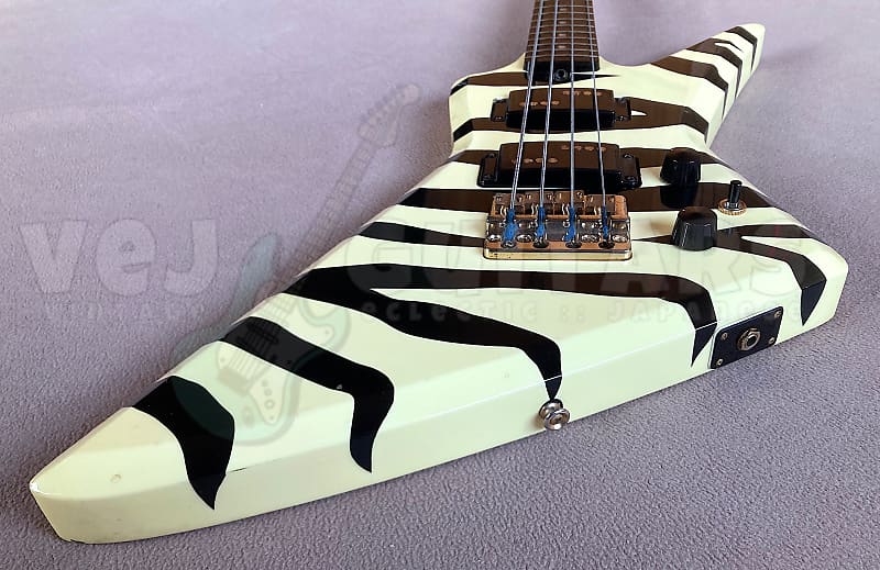 Aria Pro Ⅱ ZZB Deluxe Tiger Zebra Stripe Aria Pro II ZZB Deluxe Bass - striped 1983 Tiger stripes