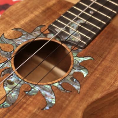 G String Custom Sun Inlay Curly Koa Tenor w/ Ebony Bridge and Fretboard # 4847 - Free World Shipping