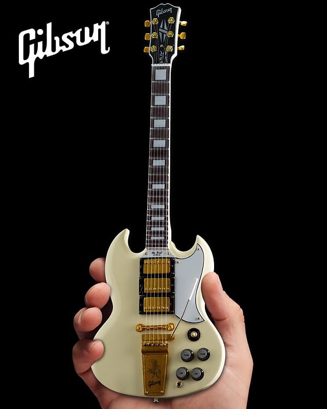 Axe Heaven Gibson 1964 SG Custom White 1/4 scale Miniature Collectible  Guitar GG-222