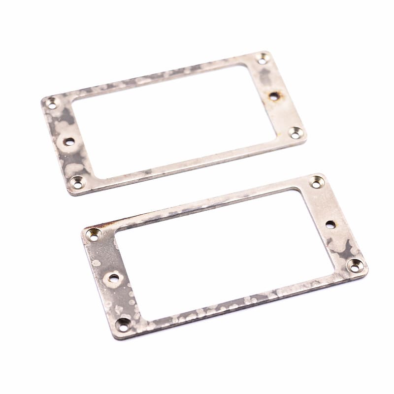 AGP ™ - Aged Chrome Flat Bottom Metal Humbucker Ring Set | Reverb