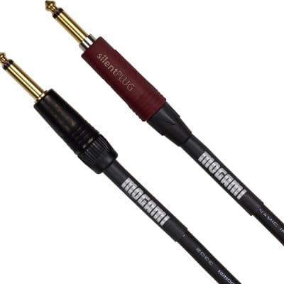 Mogami Platinum GUITAR-40 Instrument Cable, 1/4" TS Male Plugs, Gold Contacts, Straight Connectors with silentPLUG, 40 Foot. image 1