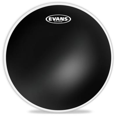 Evans Black Series TT12CHR Tom Batter Two Ply 12" Black Drumhead Drum Head image 2