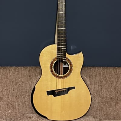 Greenfield G1 Malaysian Blackwood and Alpine Moon spruce with DADGAD/elevated fretboard - Brand new image 7