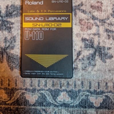 Roland Roland SN-U110-02 Latin & F.X Percussions  Sound Library PCM Data ROM For U-110