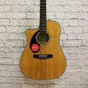 Fender CD-60SCE Solid Top Dreadnought Acoustic-Electric Guitar, Left Handed - Natural