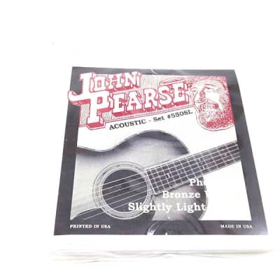 John Pearse Guitar Strings  Acoustic Slightly Light Gauge #550SL Phos Bronze for sale