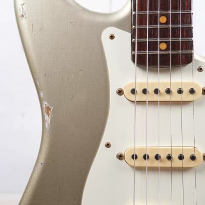 Fender Custom Shop Limited Edition Dual Mag Stratocaster Relic Aged Inca Silver for NAMM 2016 image 5