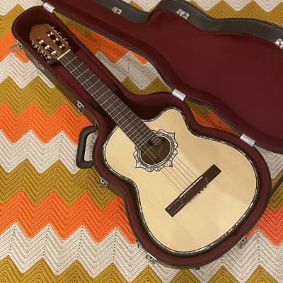Paracho Requinto/Travel Guitar - Beautiful Instrument from Paracho, Mexico 🇲🇽! - Insane Inlays! - image 14
