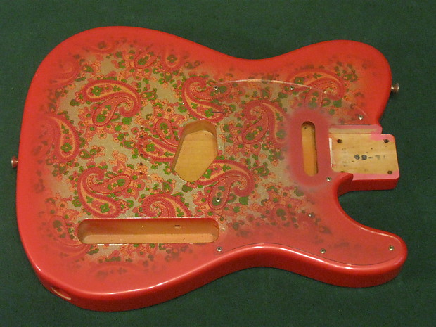 Pink paisley top telecaster body