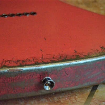 American Fender Telecaster Heavy Relic  Fiesta Red on Jade Green Metallic Custom Shop Pickups image 25