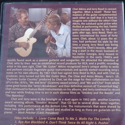 Chet Atkins & Jerry Reed In Concert At The Bottom line, June 22, 1992 DVD image 3
