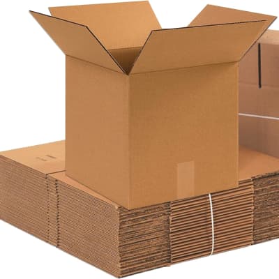 Shipping Boxes 14"L x 14"W x 14"H 10-Pack Corrugated Cardboard Box for Packing Moving Storage image 1