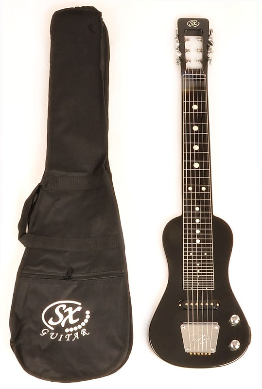 SX Lap 3 Lap Steel Guitar w/Bag Black image 1
