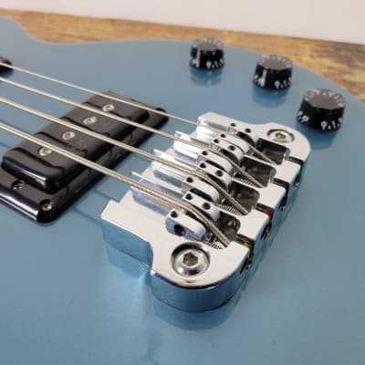 2011 Gibson Les Paul Junior DC Bass - Pelham Blue Modified image 20