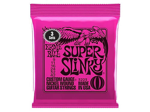 Ernie Ball Super Slinky Nickel Wound Electric Guitar Strings, 9-42, 3 Pack(New) image 1