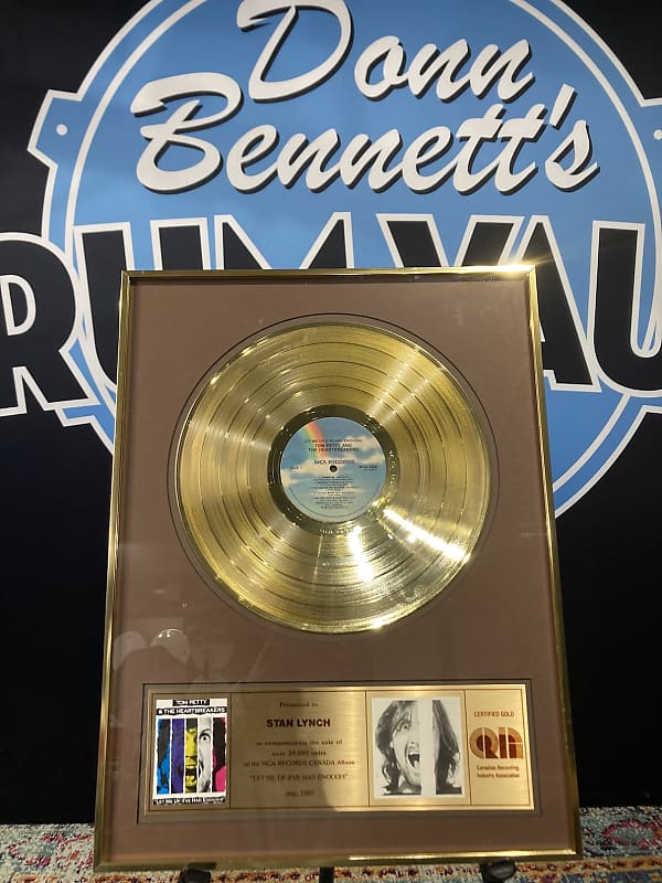 Stan Lynch Tom Petty and The Heartbreakers, CRIA Canada, Let Me Up (I've Had Enough) Gold Record (#21) image 1