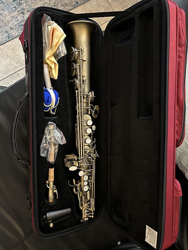 Allora ASPS550 Paris Series Straight Soprano Sax Antique Reverb