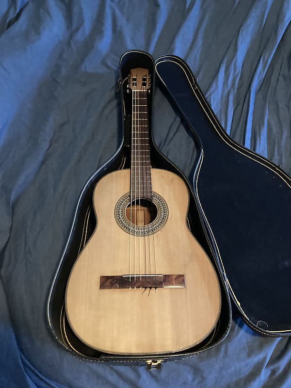 ParlorSize NylonString Acoustic Guitar w/ Case Reverb