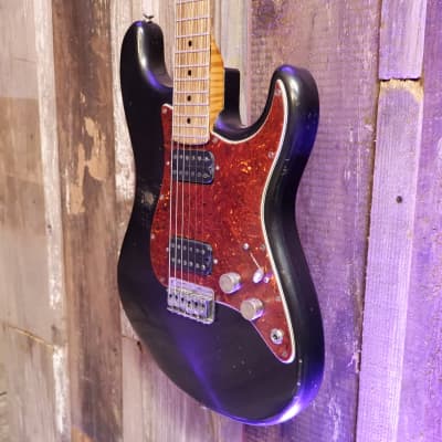 Keith Holland Custom S-ANS #1326 - Black Nitro with Red Tortoiseshell Pickguard image 4