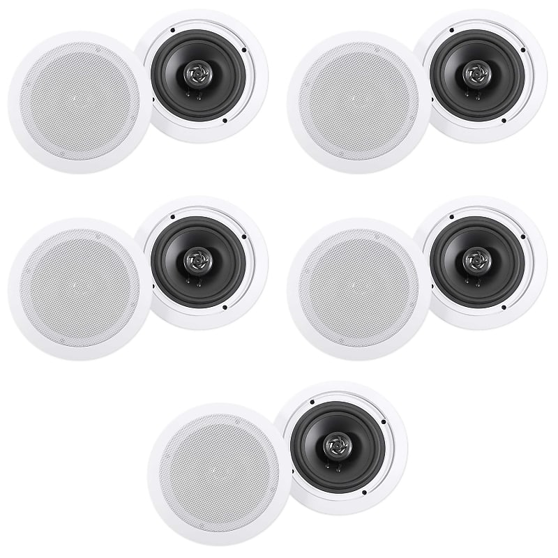 (10) Rockville HC655-16 6.5&quot; 500 Watt In-Ceiling Home Theater Speakers 16 Ohm  			