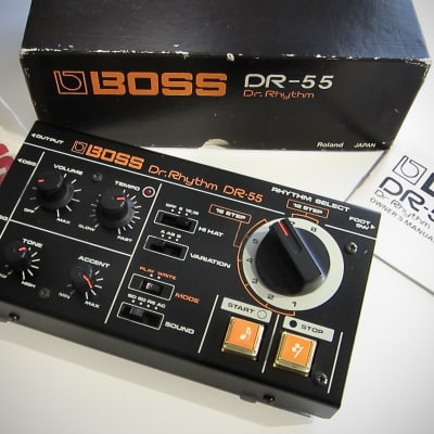 Boss DR-55 Drum Machine 100% Original with Box & Paper Circa-1980s-Black