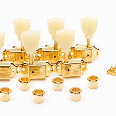 Kluson Deluxe Single Line Single Ring Gold Tuning Machines KD-3-GPK image 5