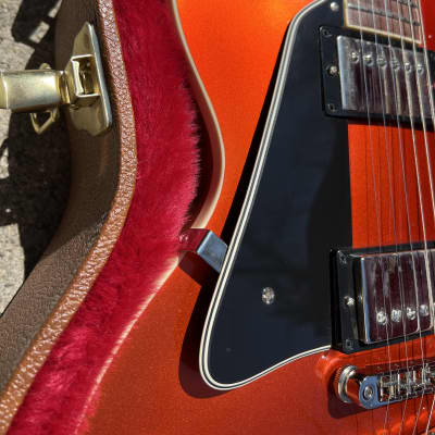 Gibson *MOD* Les Paul Standard '50s Left Handed 2021  Lefty Burnt Orange / Gold Racing Stripe image 6