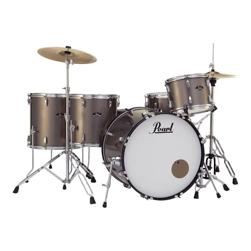  Pearl Roadshow Drum Set 5-Piece Complete Kit with Cymbals and  Stands, Jet Black (RS525WFC/C31) : Musical Instruments