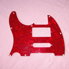 Warmoth Telecaster Pickguard Left handed  Pearloid Red image 1
